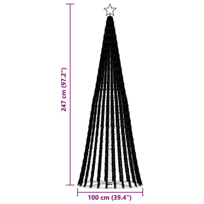 Weihnachtsbaum Kegelform 475 LEDs Mehrfarbig 247 cm