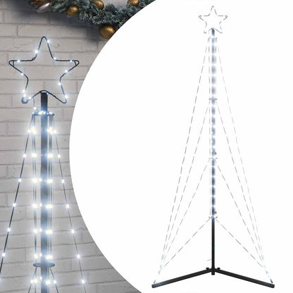 Weihnachtsbaum-Beleuchtung 363 LEDs Kaltweiß 182 cm