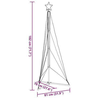 Weihnachtsbaum-Beleuchtung 363 LEDs Kaltweiß 182 cm