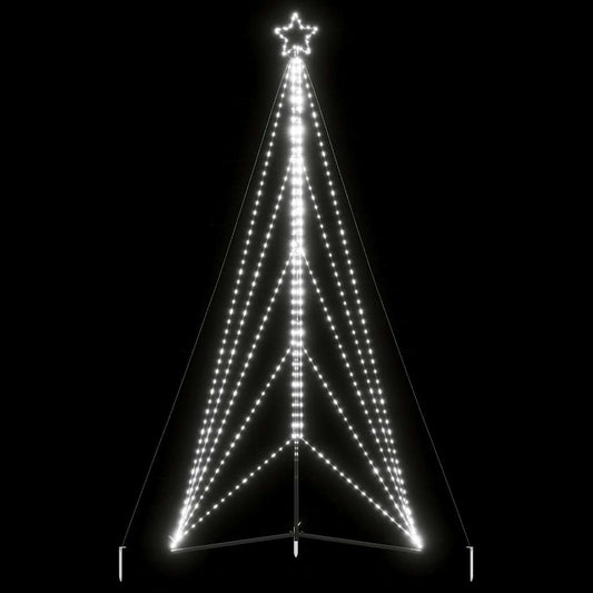 Weihnachtsbaum-Beleuchtung 615 LEDs Kaltweiß 404,5 cm