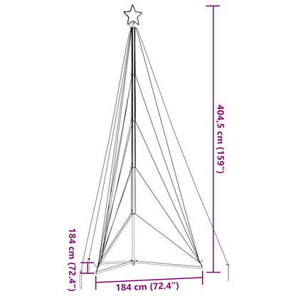 Weihnachtsbaum-Beleuchtung 615 LEDs Mehrfarbig 404,5 cm