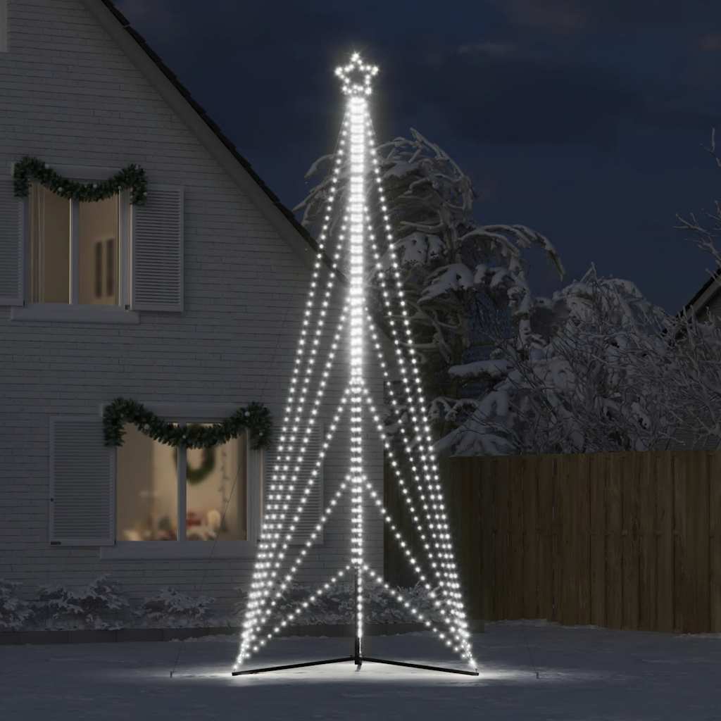 Weihnachtsbaum-Beleuchtung 861 LEDs Kaltweiß 478 cm