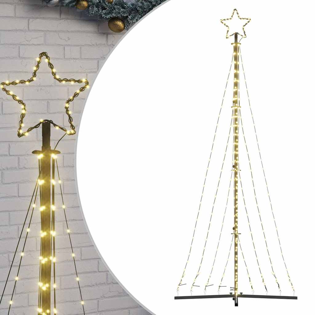 Weihnachtsbaum-Beleuchtung 447 LEDs Warmweiß 249 cm