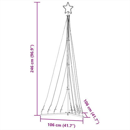 Weihnachtsbaum-Beleuchtung 447 LEDs Warmweiß 249 cm