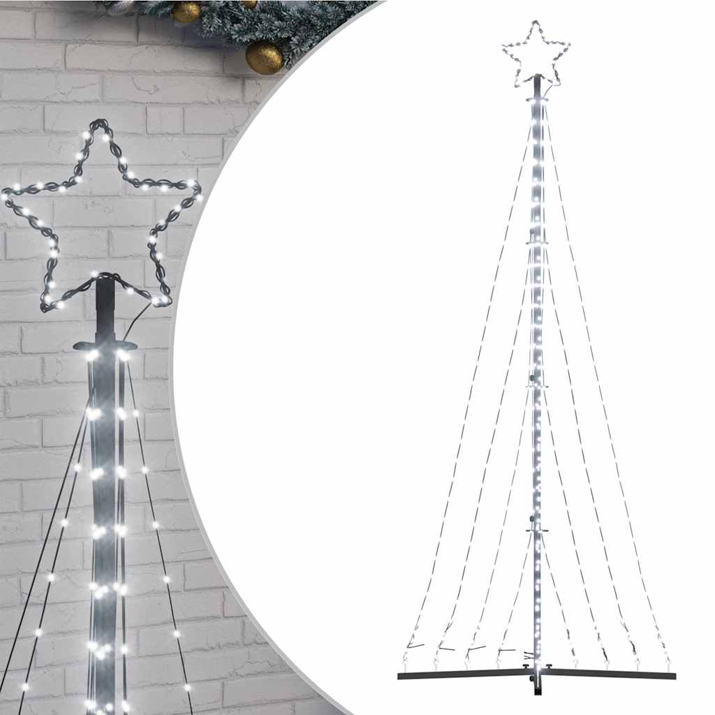 Weihnachtsbaum-Beleuchtung 447 LEDs Kaltweiß 249 cm