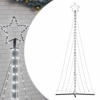 Weihnachtsbaum-Beleuchtung 447 LEDs Kaltweiß 249 cm