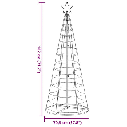 Weihnachtsbaum Kegelform 200 LEDs Kaltweiß 182 cm