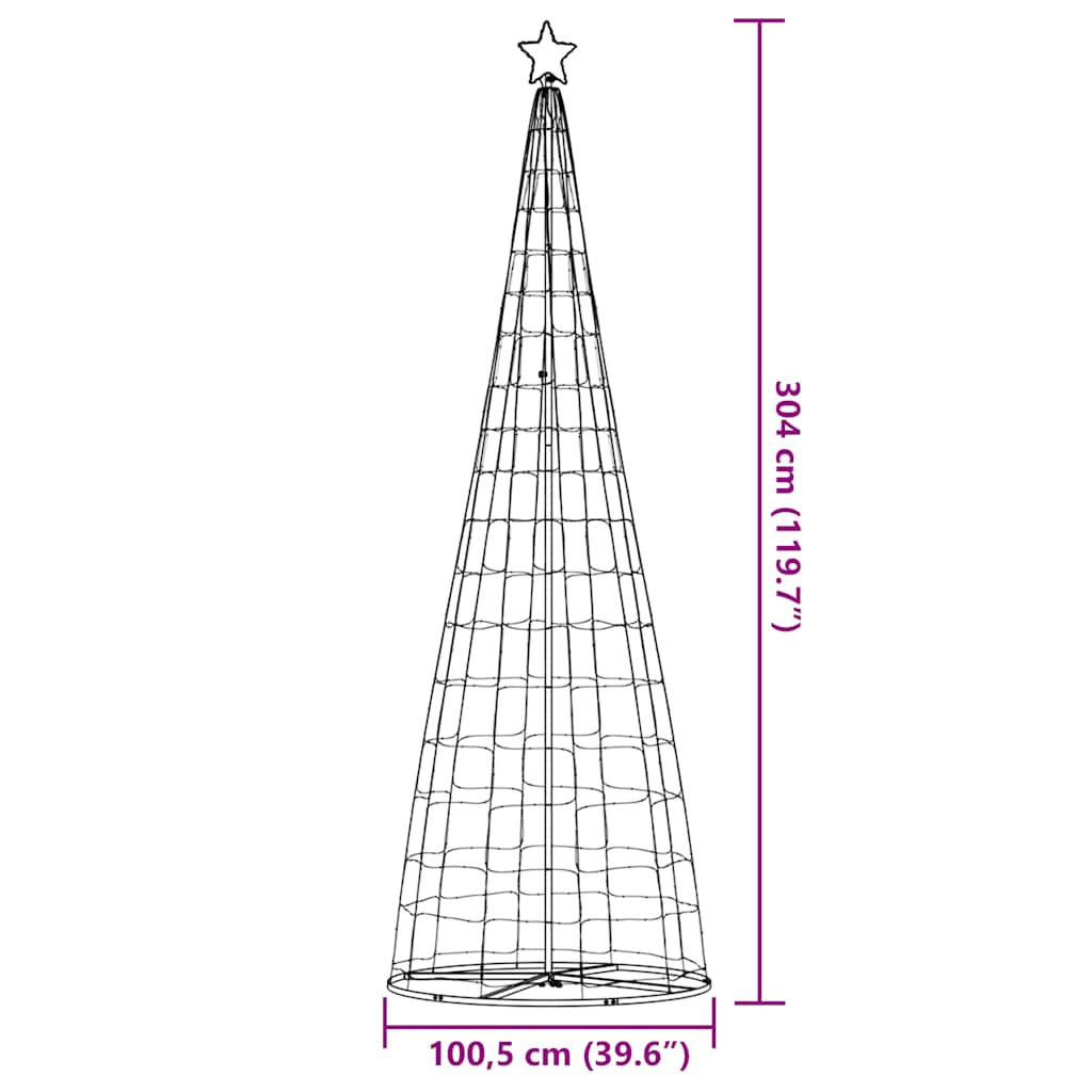 Weihnachtsbaum Kegelform 200 LEDs Warmweiß 304 cm