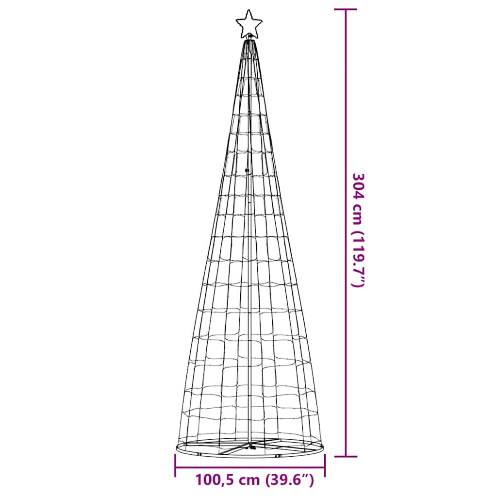 Weihnachtsbaum Kegelform 550 LEDs Blau 304 cm