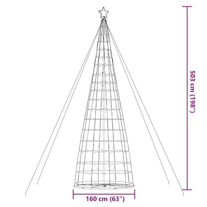 Weihnachtsbaum Kegelform 1534 LEDs Warmweiß 503 cm