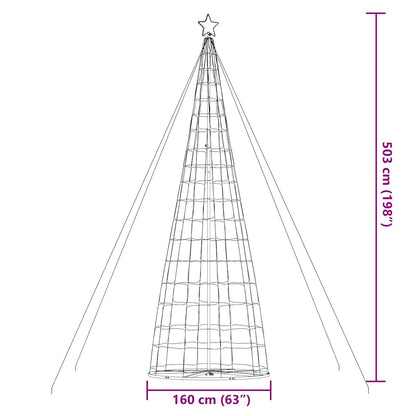 Weihnachtsbaum Kegelform 1534 LEDs Mehrfarbig 503 cm