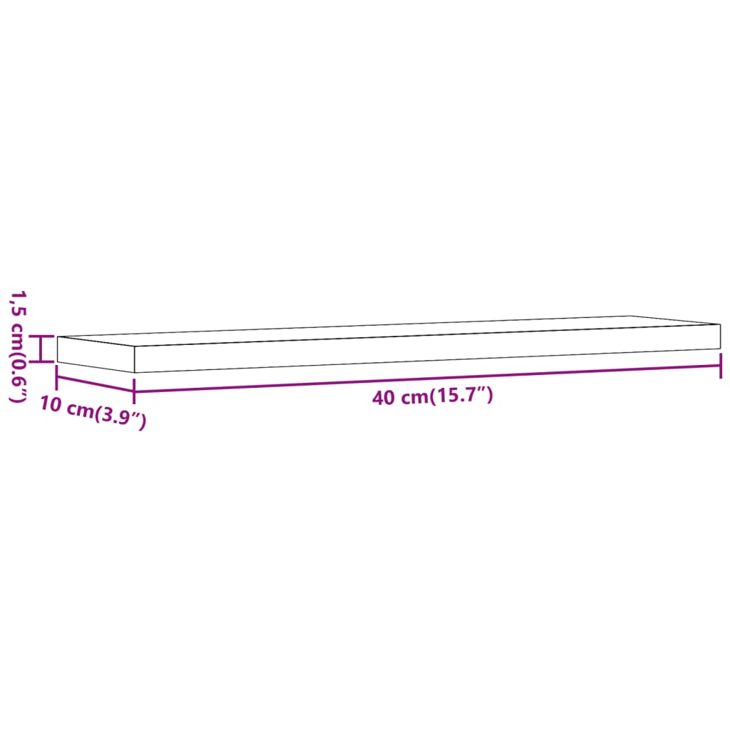 Wandregale 4 Stk. Artisan-Eiche 40x10x1,5 cm Holzwerkstoff