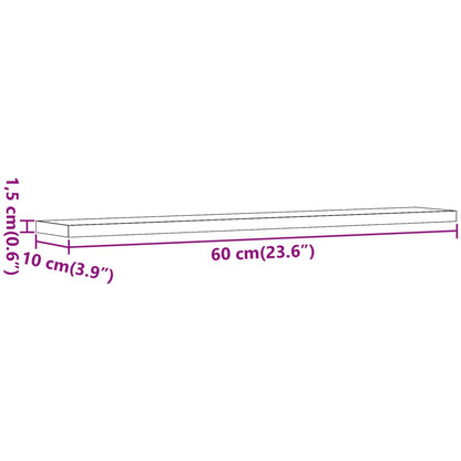 Regalböden 4 Stk. Altholz-Optik 60x10x1,5 cm