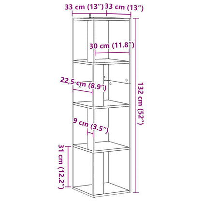 Eckregal Altholz-Optik 33x33x132 cm Holzwerkstoff