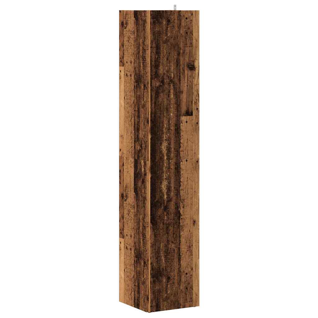 Eckregal Altholz-Optik 33x33x165 cm Holzwerkstoff