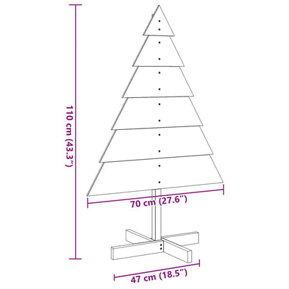 Weihnachtsbaum zum Schmücken 110 cm Massivholz