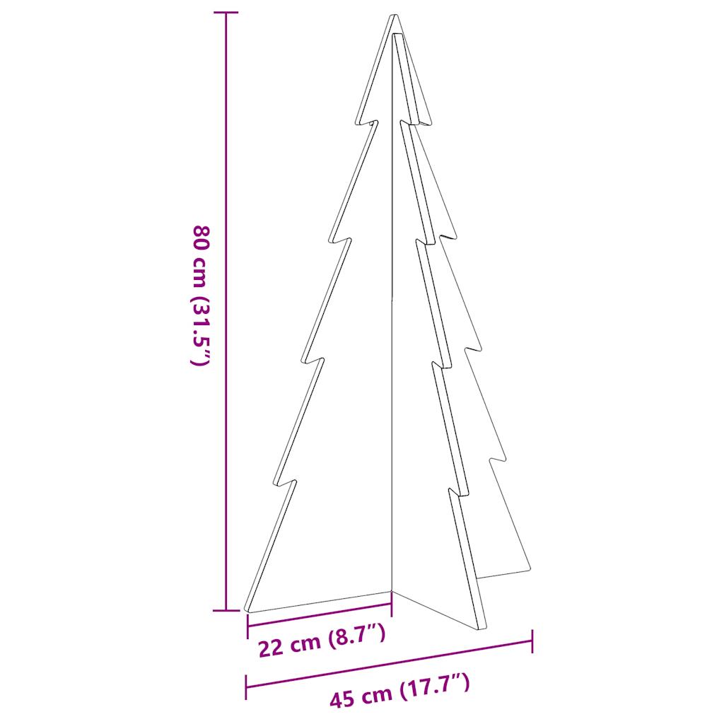 Weihnachtsbaum zum Schmücken Weiß 80 cm Massivholz Kiefer