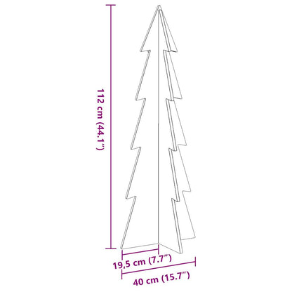 Weihnachtsbaum zum Schmücken Weiß 112 cm Massivholz Kiefer