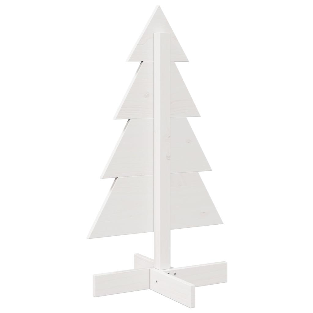 Weihnachtsbaum zum Schmücken Weiß 80 cm Massivholz Kiefer