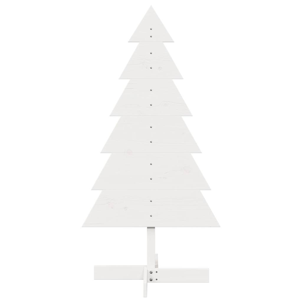 Weihnachtsbaum zum Schmücken Weiß 120 cm Massivholz Kiefer