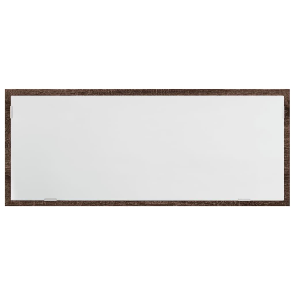 LED-Badspiegel Braun Eichen-Optik 100x8,5x37 cm Holzwerkstoff