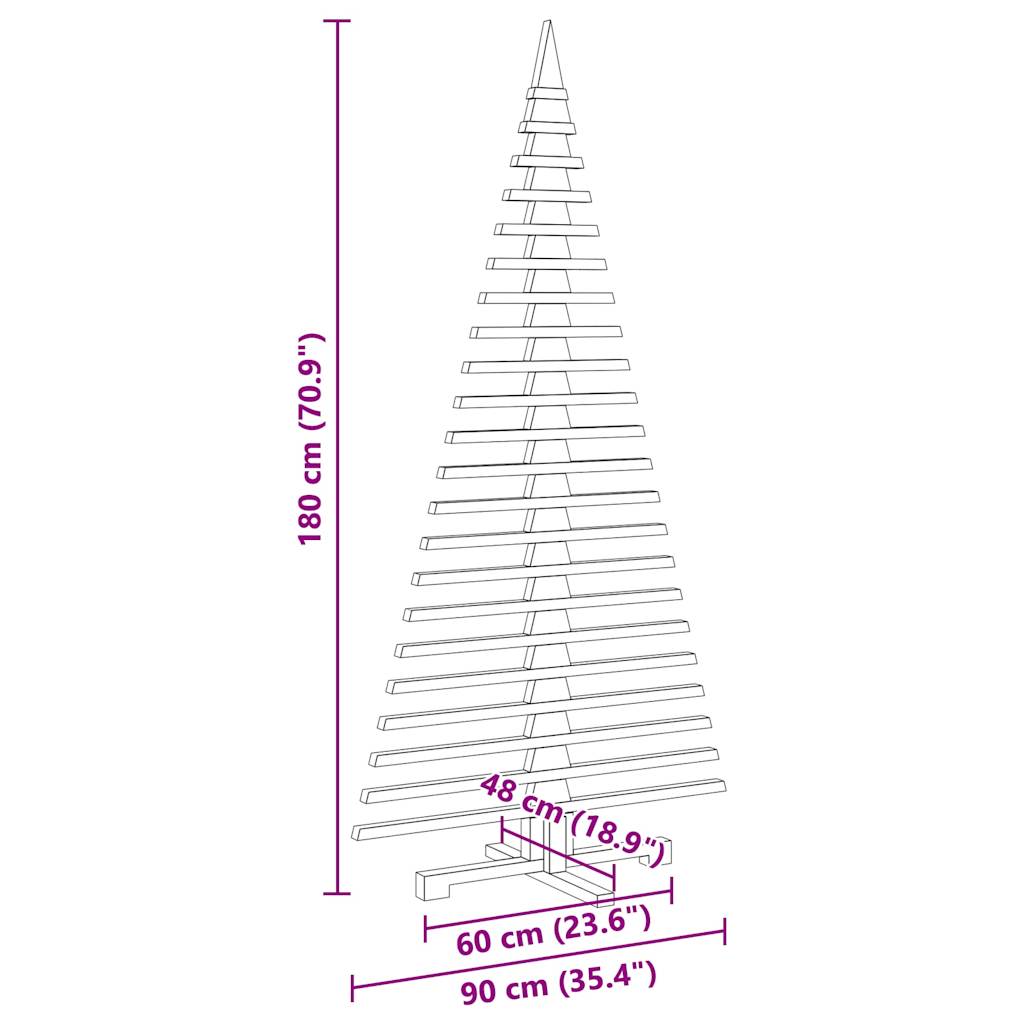 Weihnachtsbaum Holz zum Schmücken 180 cm Massivholz Kiefer