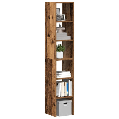 Bücherregale 2 Stk. Stapelbar Altholz-Optik 30x30x80 cm